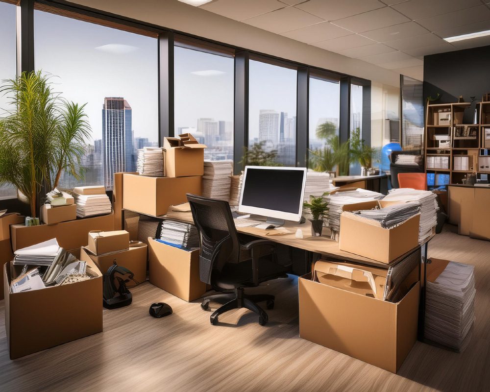 large office building with massive amount of stuff needing office cleanouts services