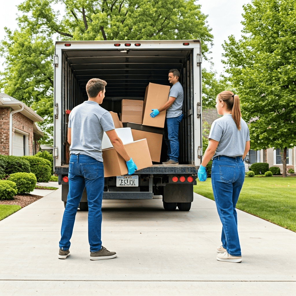 cleanout team loading truck