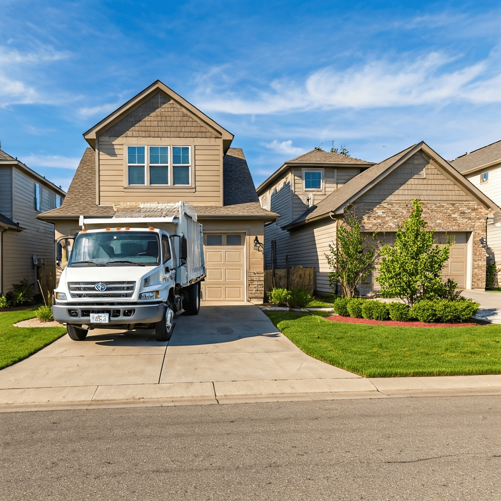 junk removal truck driveway